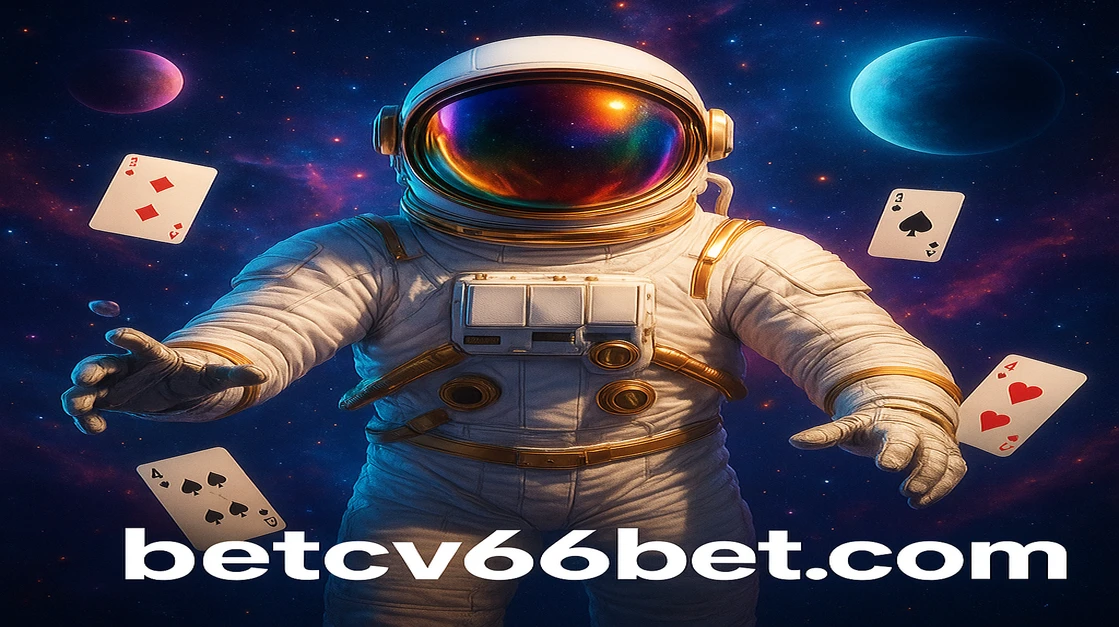 Glowing astronaut in space suit labeled 'Spaceman' floating among planets and control panels in outer space.