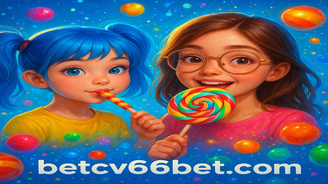 cv66 game দুটি কার্টুন মেয়ে তাদের চারদিকে ললিপপ ও রঙিন ক্যান্ডি উড়ে বেড়াচ্ছে, নিচে সুইট বোনাঞ্জা লেখা আছে।